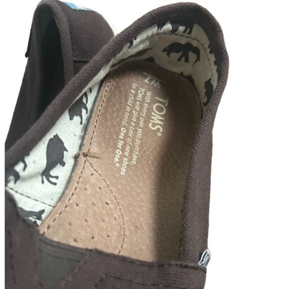 TOMS Women's Classic Core Alpargata, Ash Canvas Brown, Size 7 - Picture 2 of 5